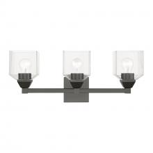 Livex Lighting 16773-46 - 3 Light Black Chrome Vanity Sconce