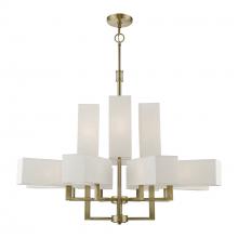 Livex Lighting 42669-01 - 12 Light Antique Brass Extra Large Foyer Chandelier