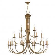 Livex Lighting 42688-48 - 21 Light Antique Gold Leaf Extra Large Chandelier