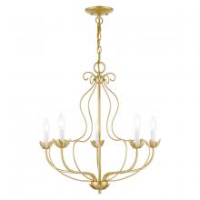 Livex Lighting 42905-33 - 5 Light Soft Gold Chandelier