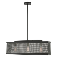 Livex Lighting 46213-04 - 3 Lt Black Chandelier