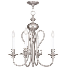 Livex Lighting 5164-91 - 4 Light Brushed Nickel Chandelier