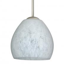 Besa Lighting 1BC-412219-MED-SN - Besa Bolla Pendant Carrera Satin Nickel 1x40W B10 Medium base