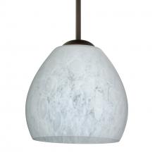 Besa Lighting 1BT-412219-MED-BR - Besa Bolla Pendant Carrera Bronze 1x40W B10 Medium base