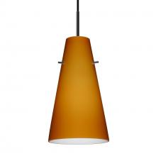 Besa Lighting 1JC-412480-LED-BK - Besa Cierro LED Pendant Amber Matte Black 1x9W LED