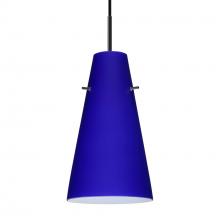 Besa Lighting 1JC-4124CM-LED-BK - Besa Cierro LED Pendant Cobalt Blue Matte Black 1x9W LED