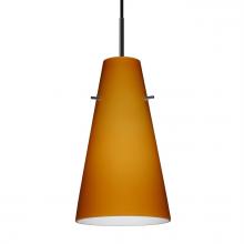 Besa Lighting 1JT-412480-LED-BK - Besa Cierro LED Pendant Amber Matte Black 1x9W LED