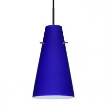 Besa Lighting 1JT-4124CM-LED-BK - Besa Cierro LED Pendant Cobalt Blue Matte Black 1x9W LED