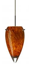 Besa Lighting 1JT-412518-BR - Besa Juli Pendant Bronze Amber Cloud 1x100W Medium Base