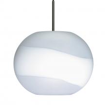 Besa Lighting 1JT-477699-LED-BK - Besa Luna LED Pendant Opal Frost Black 1x9W LED