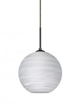 Besa Lighting 1JT-COCO860-BR - Besa Coco 8 Pendant, Cocoon, Bronze Finish, 1x60W Medium Base