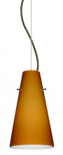 Besa Lighting 1KX-412480-LED-BR - Besa Cierro LED Cable Pendant Amber Matte Bronze 1x9W LED