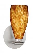 Besa Lighting 1SX-719818-LED-SN - Besa Wall Karli Satin Nickel Amber Cloud 1x5W LED