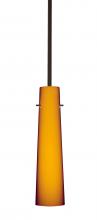 Besa Lighting 1TT-567480-LED-BR - Besa Camino Stem Pendant Bronze Amber Matte 1x5W LED