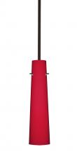 Besa Lighting 1TT-5674RM-BR-L - Besa Camino Stem Pendant Bronze Ruby Matte 1x40W Halogen, 15Ft. Cord