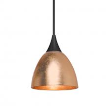 Besa Lighting 1XT-1758CF-BK - Besa Divi Pendant, Copper Foil, Black Finish, 1x50W MAX GY6.35 Base