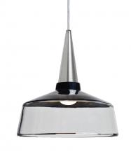 Besa Lighting 1JC-BARON10BK-SN - Baron 10 Cord Pendant, Black/Clear, Satin Nickel Finish, 1x60W Medium base