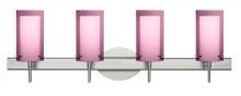 Besa Lighting 4SW-A44007-LED-SN - Besa Pahu 4 Wall 4SW Transparent Amethyst/Opal Satin Nickel 4x5W LED