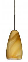 Besa Lighting B-1509HN-LED-BR - Besa Chrissy Pendant For Multiport Canopy Bronze Honey 1x9W LED