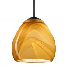 Besa Lighting B-4122HN-LED-BK - Besa Bolla LED Pendant For Multiport Canopy Honey Black 1x9W LED