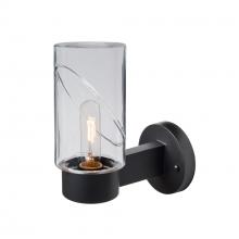 Besa Lighting BLINKCL-WALL-BK - Blink Outdoor Sconce, Clear/Clear, Black Finish, 1x60W Medium Base