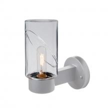 Besa Lighting BLINKCL-WALL-EDIL-SL - Blink Outdoor Sconce, Clear/Clear, Silver Finish, 1x5W LED Filament