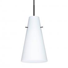 Besa Lighting J-412407-LED-BK - Besa Cierro LED Pendant For Multiport Canopy J Opal Matte Black 1x9W LED