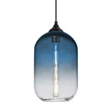 Besa Lighting OP-OMEGA12ST-EDIL-BK - Besa, Omega 12 Outdoor Pendant, Steel/Clear, Black Finish, 1x5W LED Filament