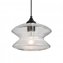 Besa Lighting OP-ZENCL-BK - Besa, Zen Outdoor Pendant, Clear Bubble, Black Finish, 1x60W E26 Base