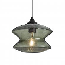 Besa Lighting OP-ZENMS-EDIL-BK - Besa, Zen Outdoor Pendant, Moss Bubble, Black Finish, 1x8W LED Filament