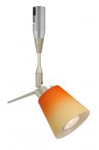 Besa Lighting RSP-5042OP-18-SN - Besa Spotlight With 18" Stem Canto 3 Satin Nickel Bicolor Orange/Pina 1x35W Halogen M