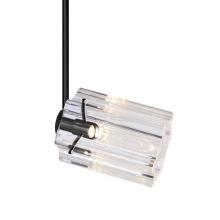 Besa Lighting SP-ICE4CL-LED-12-BK - Besa Ice 4 Spotlight with 12" stem, Clear Glass, Black Finish, 1x3W LED