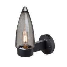 Besa Lighting SULUSM-WALL-EDIL-BK - Sulu Outdoor Sconce, Smoke Bubble, Black Finish, 1x5W LED Filament