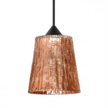 Besa Lighting X-5125CF-BK - Besa Pendant For Multiport Canopy Nico 4, Black Finish, Stone Copper Foil 1x35W MAX GY6.35 Base