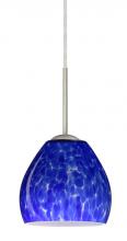 Besa Lighting B-412286-LED-SN - Besa Bolla LED Pendant For Multiport Canopy Blue Cloud Satin Nickel 1x9W LED