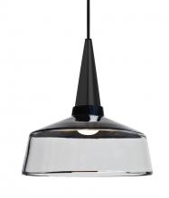 Besa Lighting J-BARON10BK-BK - Baron 10 Cord Pendant for Mulitport Canopy, Black/Clear, Black Finish, 1x60W Medium base