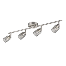 Eglo 204022A - 4 LT Integrated LED Track Light w/ Brushed Nickel Finish &  Mesh Adjustable Lamp Heads