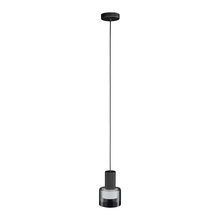 Eglo 39725A - Molineros - 1 Lt Mini Pendant with Black Finish and White Interior and Clear Outer Glass