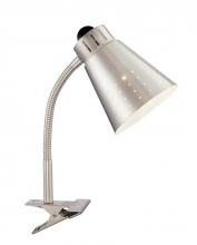 Satco Products 57/051 - CFL Desk Lamp; Goose Neck; 13W; 2700K; 800 Lumens; Brushed Nickel Finish