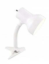 Satco Products 57/063 - Clip On Goose Neck Lamp; Steel; GU24 Bulb Base; White Finish