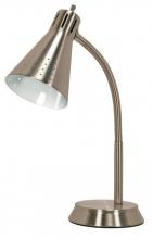 Satco Products 60/829 - Small Gooseneck Desk Lamp - 1 Light - Brushed Nickel