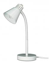 Satco Products 60/841 - Small Gooseneck Desk Lamp - 1 Light - White