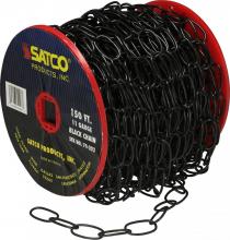 Satco Products 79/203 - 11 Gauge Chain; Black Finish; 50 Yards (150 Feet) To Reel; 1 Reel To Master 15lbs Max