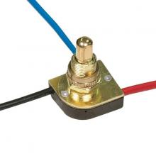 Satco Products 80/1128 - 3-Way Metal Push Switch; 3/8" Metal Bushing; 2 Circuit; 4 Position (L-1, L-2, L1-2, Off);