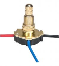 Satco Products 80/1138 - 3-Way Metal Rotary Switch, Metal Bushing, 2 Circuit, 4 Position(L-1, L-2, L1-2, Off). Rated: