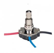 Satco Products 80/1139 - 3-Way Metal Rotary Switch, Metal Bushing, 2 Circuit, 4 Position(L-1, L-2, L1-2, Off). Rated: