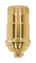 Satco Products 80/1195 - 3-Way (2 Circuit) Keyless Socket; 1/8 IPS; 4 Piece Stamped Solid Brass; Polished Brass Finish; 660W;