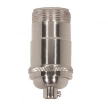 Satco Products 80/1196 - 3-Way (2 Circuit) Keyless Socket; 1/8 IPS; 4 Piece Stamped Solid Brass; Polished Nickel Finish;