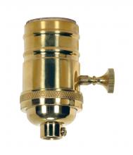 Satco Products 80/1319 - 3 Way (2 Circuit) Turn Knob Socket w/Matching Finish Removable Knob