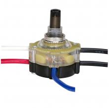 Satco Products 80/1358 - 3-Way Lighted Push Switch, Plastic Bushing, 2 Circuit, 4 Position(L-1, L-2, L1-2, Off). Rated: